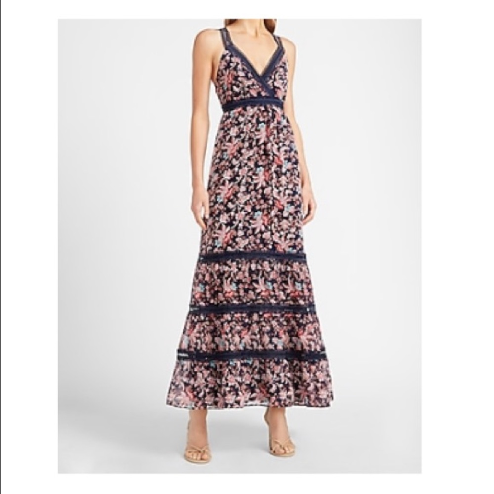 Long flowy floral Express dress